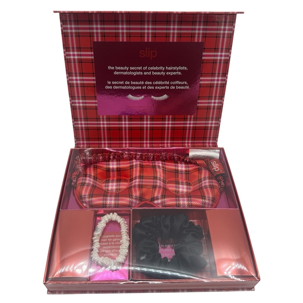 SLIP Hazel Sleepover Set made with SlipSilk 3pc Sleep Mask & Scrunchie Hair Ties